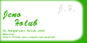 jeno holub business card